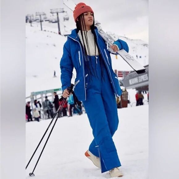 New! Free People Movement All Prepped Ski Jacket in Sapphire Blue size S - Picture 2 of 16